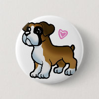 German boxer puppy cartoon | choose back color