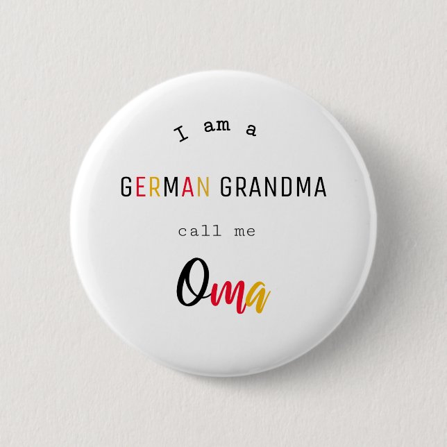 Bóton Redondo 5.08cm German Grandma / Oma Button (Frente)