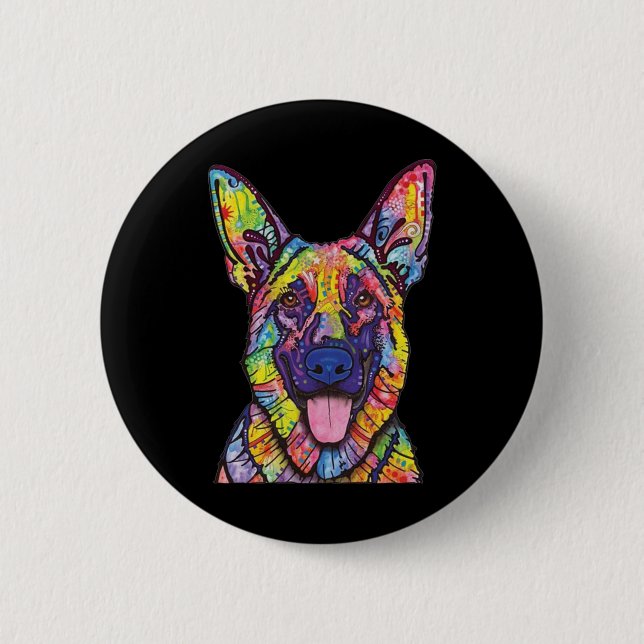 Bóton Redondo 5.08cm German shepherd (Frente)