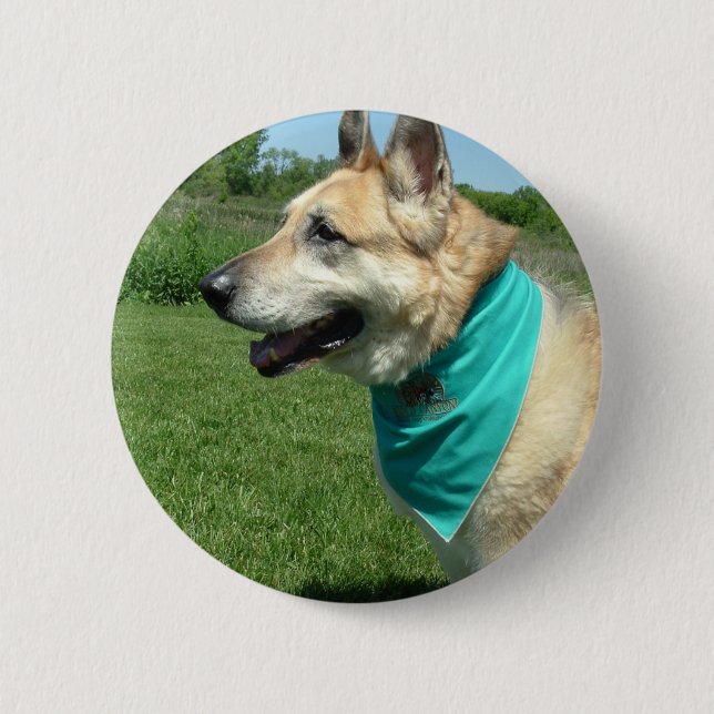 Bóton Redondo 5.08cm German Shepherd (Frente)