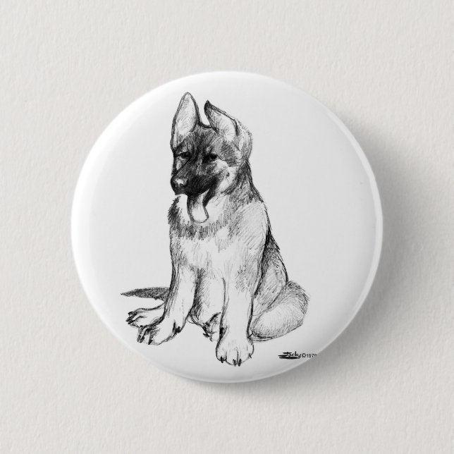 Bóton Redondo 5.08cm German shepherd (Frente)