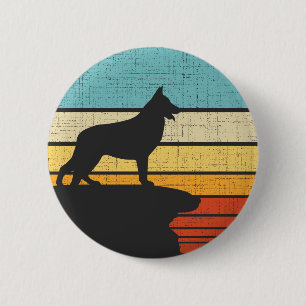 Bóton Redondo 5.08cm German shepherd Retro Vintage 60s 70s Proprietário