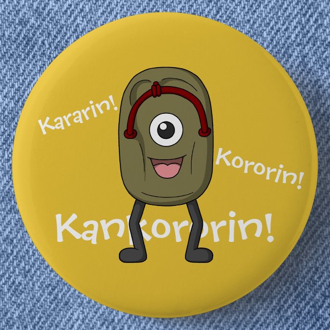 Bóton Redondo 5.08cm Ghost Sandal Bakezori- Funny Yokai (Ghost Sandal Bakezori: Funny Yokai Can Badge- Detail View)