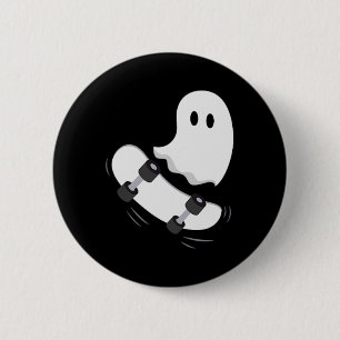 Bóton Redondo 5.08cm Ghost Skateboard Lpreguiçoso Halloween Costume Div