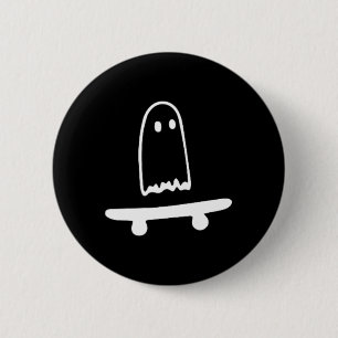 Bóton Redondo 5.08cm Ghost Skateboard Lpreguiçoso Halloween Costume Div