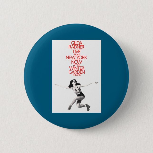 Bóton Redondo 5.08cm Gilda Radner Live From New York _1  (Frente)