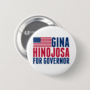 Bóton Redondo 5.08cm Gina Hinojosa para Governadora 2026 Eleição Texas