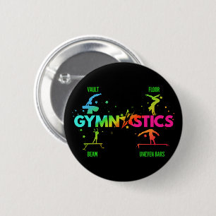 Bóton Redondo 5.08cm Ginástica Feminina Barras Trave Salto Solo