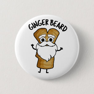 Bóton Redondo 5.08cm Ginger Beard Funny Gingerbird Comida Pun