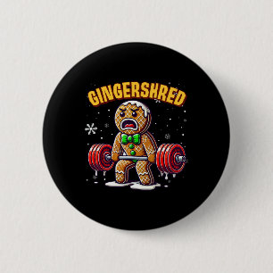 Bóton Redondo 5.08cm Gingershred Funny Gingerbird Man Gym