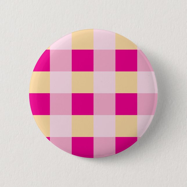 Bóton Redondo 5.08cm Gingham Pattern (Frente)