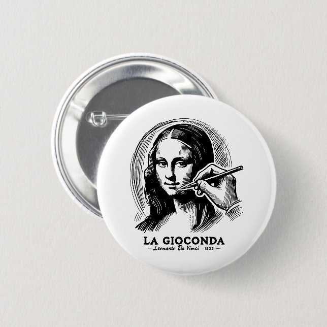 Bóton Redondo 5.08cm Gioconda (Frente & Verso)