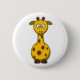 Bóton Redondo 5.08cm Girafa bonito Clipart dos desenhos animados