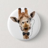 Girafa engraçada com Bowtie e Monocle