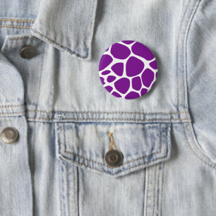 Bóton Redondo 5.08cm Giraffe Impressão, Girafa Roxa, Impressão Animal