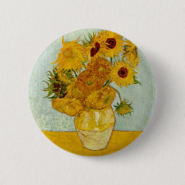 Bóton Redondo 5.08cm Girassóis de Vincent Van Gogh