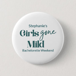 Bóton Redondo 5.08cm Girls Gone Mild Elegant Bachelorette Beach Weekend