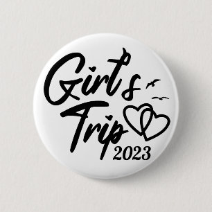 Bóton Redondo 5.08cm 'Girls Trip 2023' Cute, Na moda, Data Personalizáv