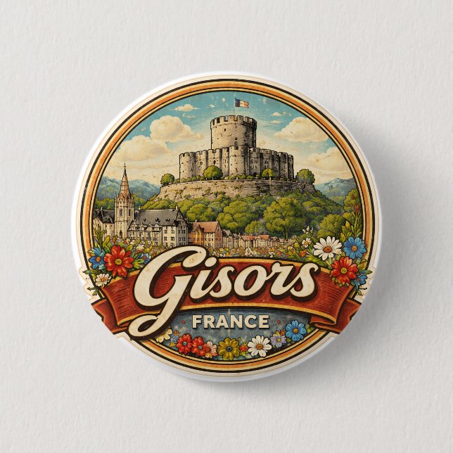 Bóton Redondo 5.08cm Gisors França (Frente)