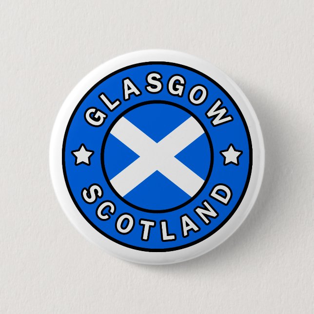 Bóton Redondo 5.08cm Glasgow Escócia (Frente)