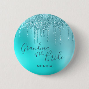 Bóton Redondo 5.08cm Glitter da menta evita a avó da noiva