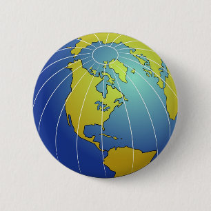 Bóton Redondo 5.08cm Globo da terra