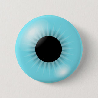 Bóton Redondo 5.08cm Globo ocular azul grande