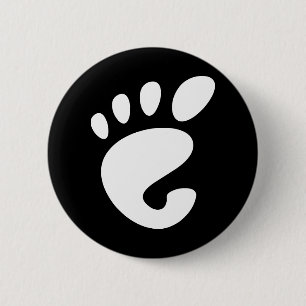 Bóton Redondo 5.08cm Gnomo - Linux - OSS FSF