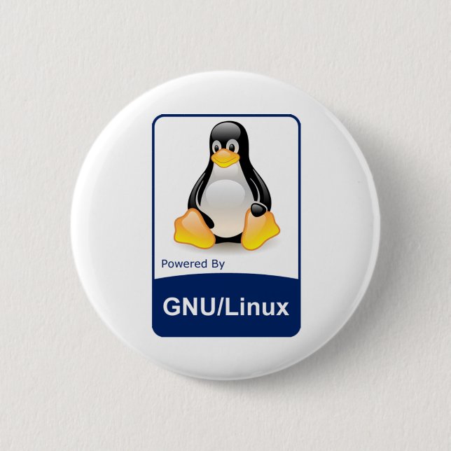 Bóton Redondo 5.08cm GNU/Linux (Frente)