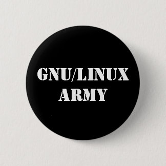 Bóton Redondo 5.08cm GNU/Linux Army