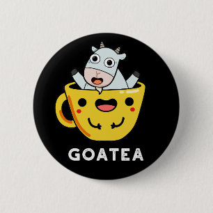 Bóton Redondo 5.08cm Goatea Funny Goat Tea Pun Dark BG