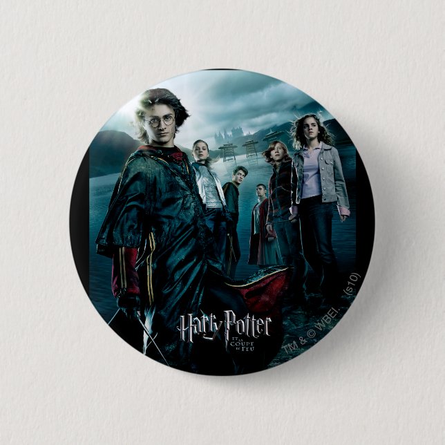 Bóton Redondo 5.08cm Goblet do Fogo - Francês 4 (Frente)