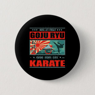 Bóton Redondo 5.08cm Goju Ryu Karate Kanji