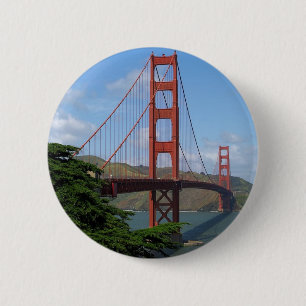 Bóton Redondo 5.08cm Golden gate bridge, San Francisco