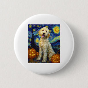 Bóton Redondo 5.08cm Goldendoodle Cachorro Cachorro das Bruxas Jack O L