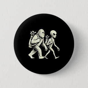 Bóton Redondo 5.08cm Golfe Divertido Pé Grande Sasquatch Alien Ovni Gol