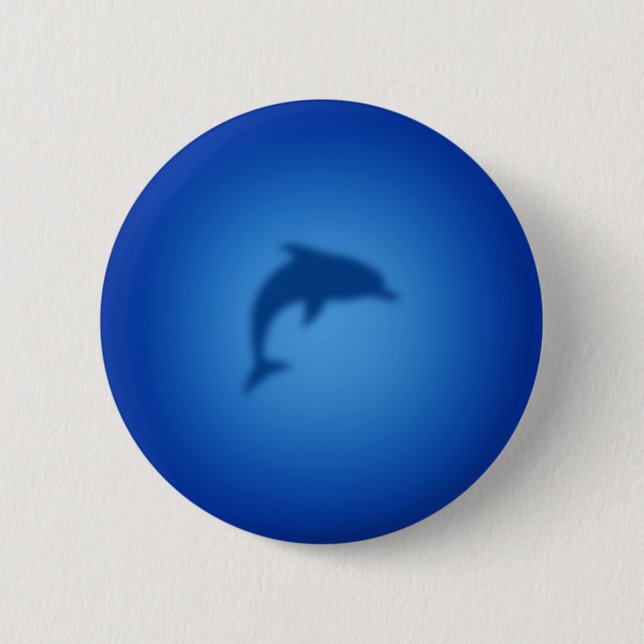 Bóton Redondo 5.08cm Golfinho-azul (Frente)