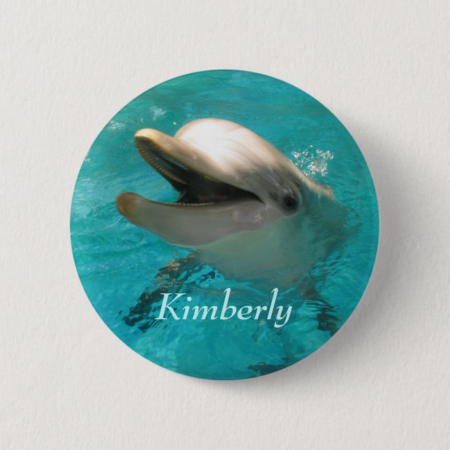 Bóton Redondo 5.08cm Golfinho sorridente (Frente)