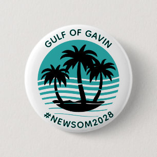 Bóton Redondo 5.08cm Golfo de Gavin Engraçado Humor Político