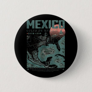 Bóton Redondo 5.08cm Golfo Do México - Golfo De México 1550 Retro Vinta