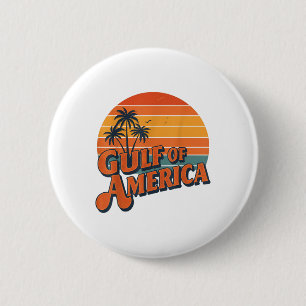 Bóton Redondo 5.08cm Golfo Dos Eua América 2025 Bandeira Americana Méxi