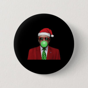 Bóton Redondo 5.08cm Goma de Mascar Bolha Papai Noel Trump Divertido Fa