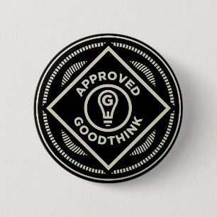 Bóton Redondo 5.08cm Goodthink aprovou o botão