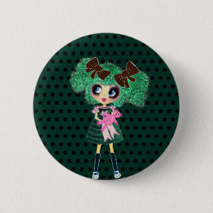 Bóton Redondo 5.08cm Gótica Lolita garota esmeralda presentes femininos