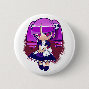 Bóton Redondo 5.08cm Gótico de Chibi