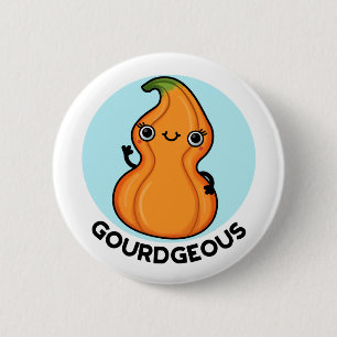 Bóton Redondo 5.08cm Gourd Gourd Veggie Pun