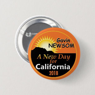 Bóton Redondo 5.08cm Governador 2018 de Gavin NEWSOM
