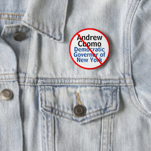 Bóton Redondo 5.08cm Governador Anti Andrew Cuomo Democrata de Nova Yor