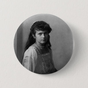Bóton Redondo 5.08cm Grã-duquesa Anastasia Nikolaevna de Rússia