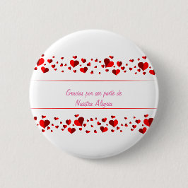 Bóton Redondo 5.08cm Gracias por ser parte de nuestra alegria